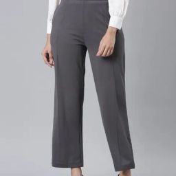 go colors! Go Colors Silver Grey Solid Pants-picture-41