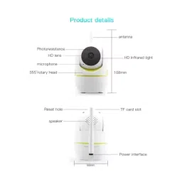 VOLTAC Ultra HD Surveillance Indor Twoway Audio and Night Vision for Baby 1080P WiFi IP Security Camera  (1 Channel) CAM2023 image 3