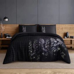 Spaces Cotton Grey Floral 210 TC Double Size Bedsheet-picture-46