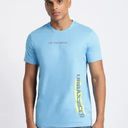 Lee Sky Blue Slim Fit Graphic Print Crew T-Shirt-picture-32