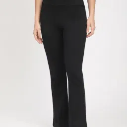 R&B Black Viscose Mid Rise Trousers-picture-27