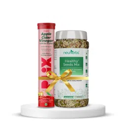 PLIX Apple Cider Vinegar 15 Effervescent Tablets & Neuherbs Healthy Seeds Mix 200 g-image-39