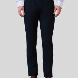 Raymond Blue Slim Fit Trousers-picture-36