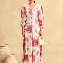 Kazo White Printed Casual Dress-picture-34