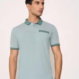 Peregrine By Pantaloons Green Slim Fit Polo T-Shirt-picture-22