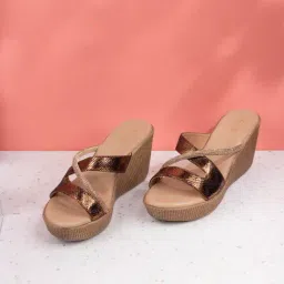 Inc.5 Women's Antique Gold Casual Wedges-picture-16