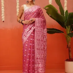 Silk Land Dhakai Cotton Jamdani Saree-image-92