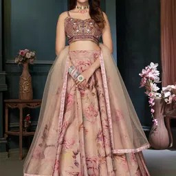 ODETTE Embroidered Ready to Wear Lehenga & Blouse With Dupatta-image-38