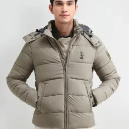 U.S. Polo Assn. Denim Co. Green Regular Fit Hooded Jacket-picture-16