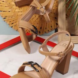 Carlton London Women's Camel Ankle Strap Sandals-picture-34