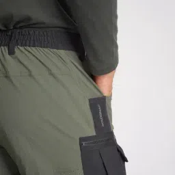 Solognac by Decathlon Khaki Brown Slim Fit Colour Block Sports Trackpants image 3