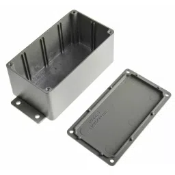RS PRO Grey Die Cast Aluminium Enclosure, IP66, Flanged, Grey Lid, 139.6 x 63.8 x 55 mm Model No 6215062 image 4