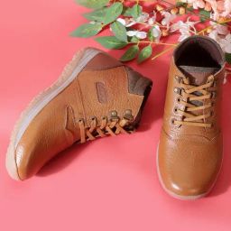 Allen cooper Men's Tan Derby Boots-picture-3