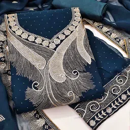 KIMISHA Embroidered Unstitched Dress Material-picture-15