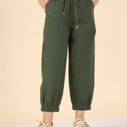 Stylobug Girls Green Cotton Cargo Pants-picture-37