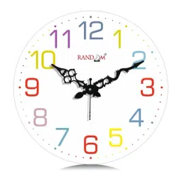 Random Multicolor Plastic Round Wall Clock image 3