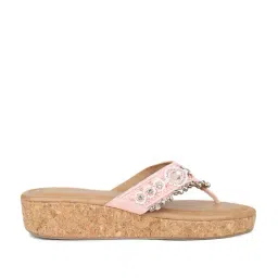 Design Crew Women's Pink Thong Wedges-picture-29