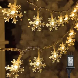 X4Decor 14 Led Snow Flake String Light Warm White SF01 image 4