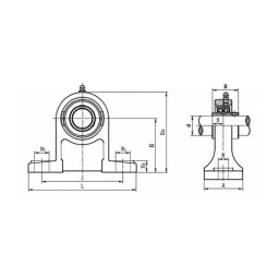 KOYO Pillow Block Bearing Unit, Inner Dia 30 mm, Length 167 mm, Width 43 mm, UKPH207J image 2