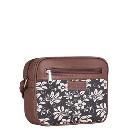 Rubik Floral Printed Structured Tote Bag with Fringed image 4