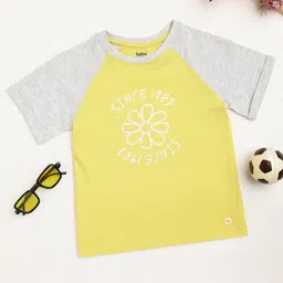 Milou Cotton Half Sleeves Bio Washed Since 1987 Printed Tee - Yellow-picture-29