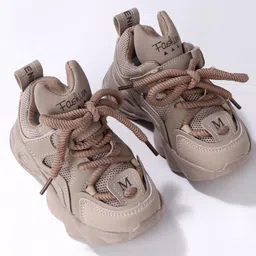 Oh! Pair Sneaker with Lace Up Closure -  Beige image 2