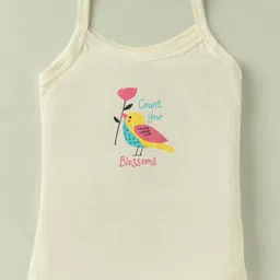 Revvo Junior Cotton Knit Sleeveless Slips with Vehicle & Octopus Print Pack of 3 - White, Purple & Green image 2