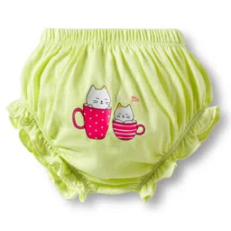 BUMZEE Cotton Bloomer with Animal Print Pack of 3 -Yellow Peach & Lavender image 2