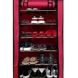Urban Choice 6Layer Pink Metal Shoe Rack Stylish, Durable & Space Saving Organizer for Home & Office image 2