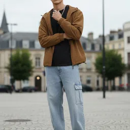 glitchez Hooded Oversized Tailored Jacket image 5