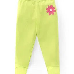 Babyhug 100% Cotton Interlock Knit Bootie Legging Floral Print Pack Of 3 - Multicolor image 4