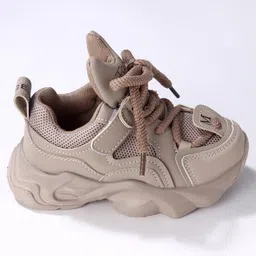 Oh! Pair Sneaker with Lace Up Closure -  Beige image 4