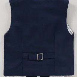 Robo Fry Full Sleeves Solid Party Suits With Cap & Bow - Blue image 5