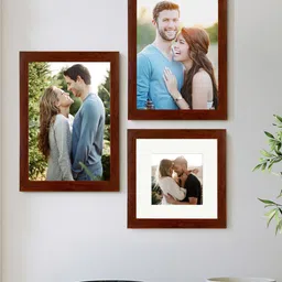 Art Street Set Of 3 Maroon Solid Wall Photo Frames image 1