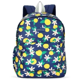 Lavie Sport Lime 18L Printed Casual Backpack |School Bag for Girls (Navy)-picture-10