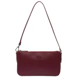 Lacoste Core Red Leather Textured Shoulder Handbag-image-7