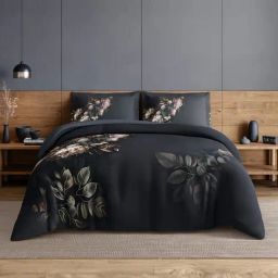 Spaces Cotton Blue Floral 210 TC Double Size Bedsheet-picture-30