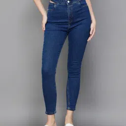 Ginger by Lifestyle Blue Cotton Mid Rise Jeans-picture-16
