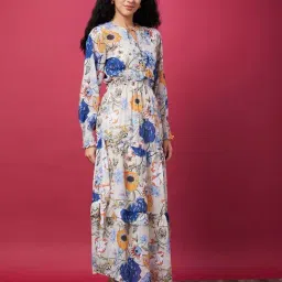 Globus Multicolor Floral Print Maxi Dress-image-75