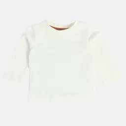 MINIKLUB Boys White & Brown Printed Full Sleeves T-Shirt with Dungaree image 4