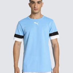 Puma teamRISE Light Blue Regular Fit Logo Printed Jersey-picture-25
