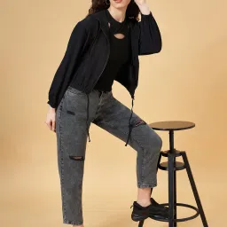 YU by Pantaloons Black Relaxed Fit Jacket image 4