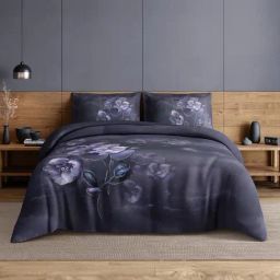 Spaces Cotton Violet Floral 210 TC Double Size Bedsheet-picture-33