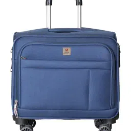 Swiss Military Navy Blue Parker PRO Small Laptop Overnighter Trolley Bag-image-30