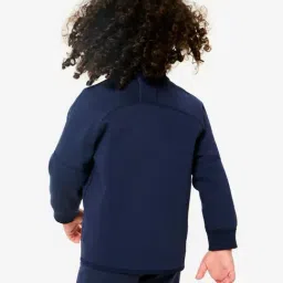 DOMYOS By Decathlon Boys Navy Blue Cotton Printed Jacket image 4