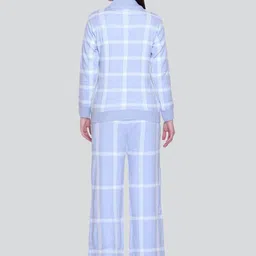 Numalo Women Checked Mock Collar Sweater With Trousers Co-Ords image 4