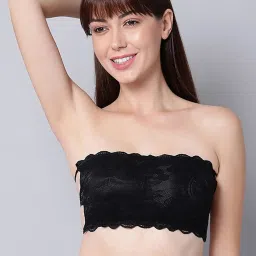 AROUSY Black & Pink Self Pattern Tube Bra - Pack Of 3 image 4