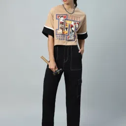 Bewakoof Brown Printed T-Shirt image 4