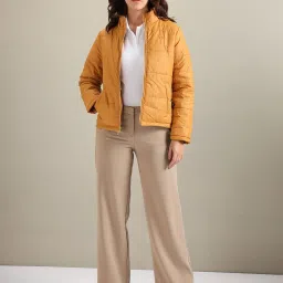 U.S. Polo Assn. Mustard Regular Fit Puffer Jacket image 4