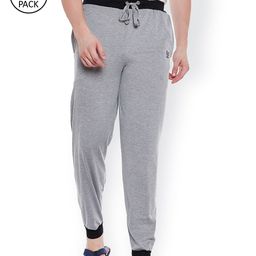 mack jonney VIMAL Men Pack of 2 Grey Melange Solid Joggers-picture-21